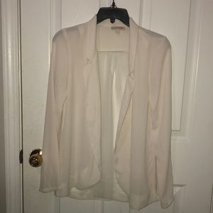 Gianni Bini Womens Drape Front Open Front Silk Cardigan in Cream New Size Small